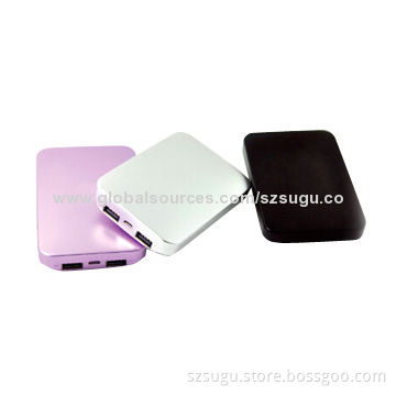 New design mobile power bank, 5000mAh with double USB/suitable for both phone and tablet PC